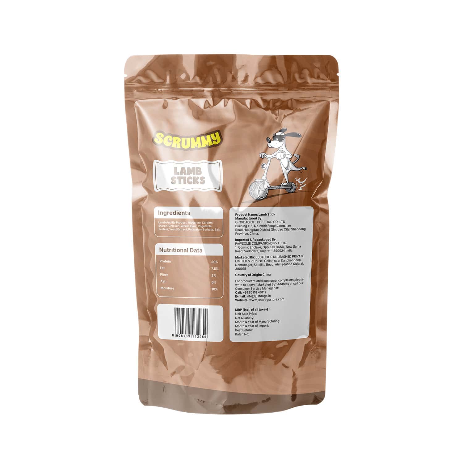 Scrummy Lamb Stick Dog Treats | 70 G