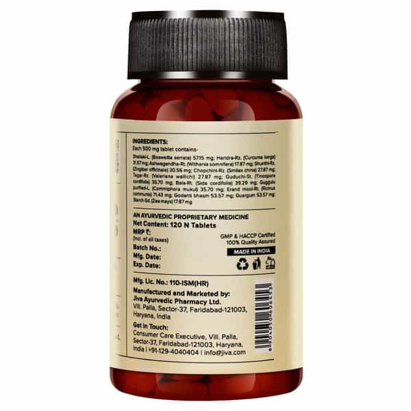 Jiva Pain Calm Tablet 500Mg | Natural Pain Reliever - 120 Tablet (Pack Of 1)