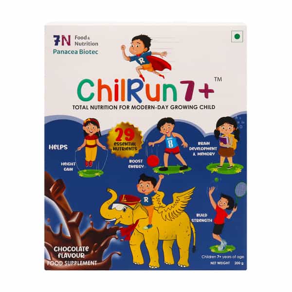 Chilrun 7+ Chocolate Flavour Total Nutrition For Modern Day Growing Child Box Of 200Gm