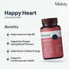 Miduty Happy Heart - Coq10 - Heart Health - Bp - Energy Booster - 100% Vegetarian - 30 Capsules