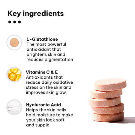 Hk Vitals Glutathione (Lemon - 15 Effervescent Tablets) With Sipper Bottle