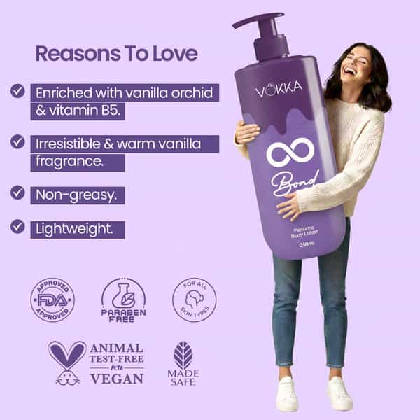Vokka Ritual & Bonds Perfume Body Lotion Combo 250Ml X 2 | Vanilla Orchid & Warm Woody Fragrance |
