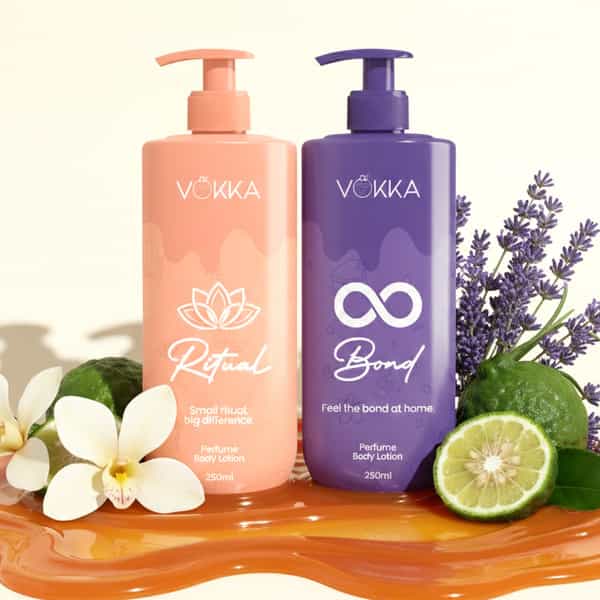 Vokka Ritual & Bonds Perfume Body Lotion Combo 250Ml X 2 | Vanilla Orchid & Warm Woody Fragrance |