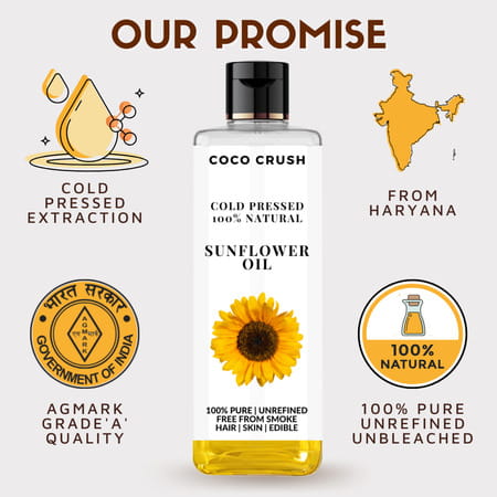 Coco Crush Cold Pressed Sunflower Oil - 50ml