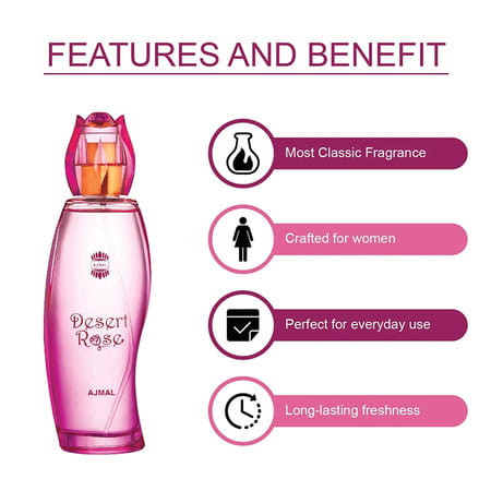 Ajmal Aurum Edp 75ml Perfume For Women And Desert Rose Edp 100ml Perfume For Women