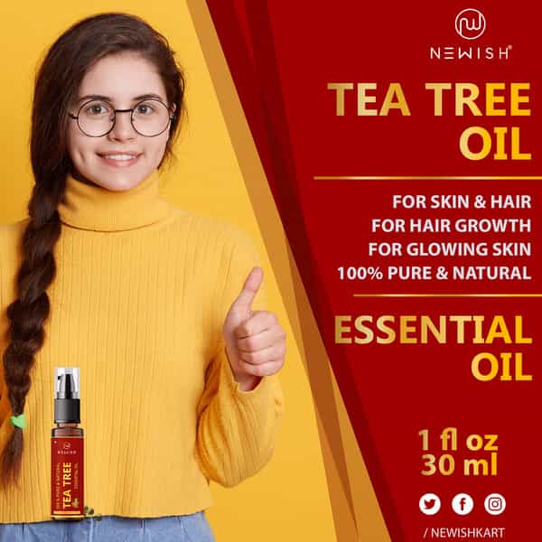 Newish Tea Tree Essential Oil For Skin Acne Anti Fungal Oil Hair Aromatherapy 30Ml