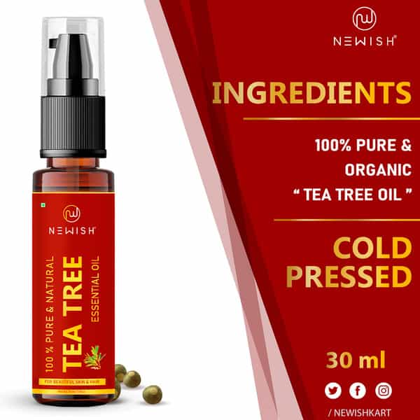 Newish Tea Tree Essential Oil For Skin Acne Anti Fungal Oil Hair Aromatherapy 30Ml
