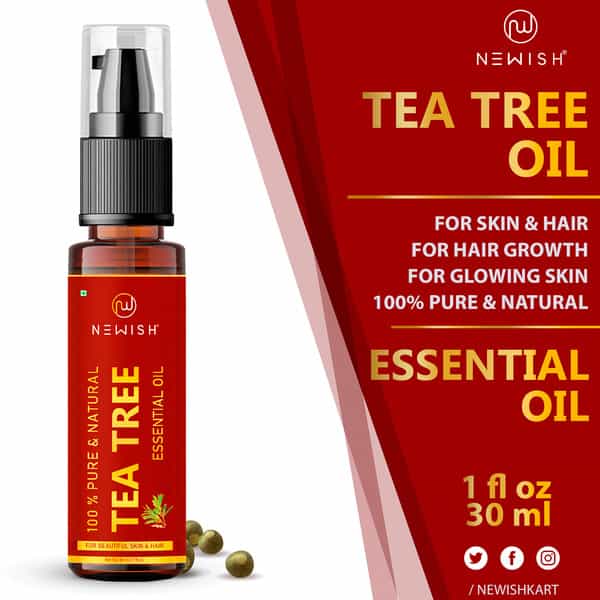 Newish Tea Tree Essential Oil For Skin Acne Anti Fungal Oil Hair Aromatherapy 30Ml