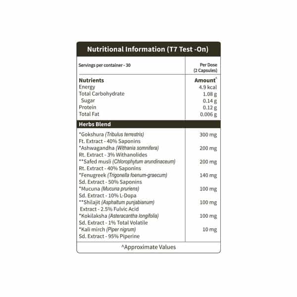 Neuherbs T7 Test-On 60 Capsules