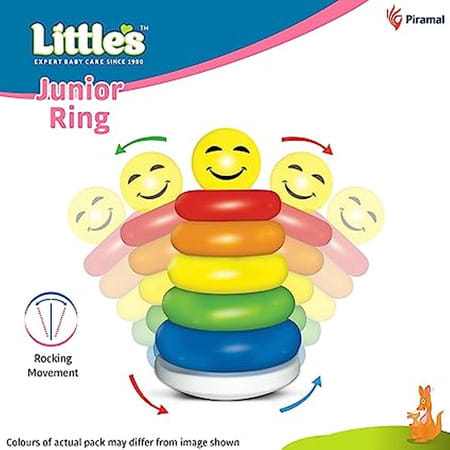 Little'S Plastic Junior Ring (Multicolour) (6 Pieces)