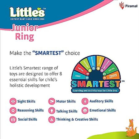Little'S Plastic Junior Ring (Multicolour) (6 Pieces)