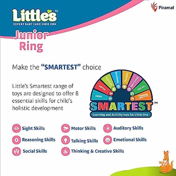Little's Plastic Junior Ring (Multicolour) (6 Pieces)