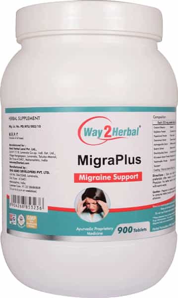Way2herbal Migraplus - 900 Tablets Pack Of 2