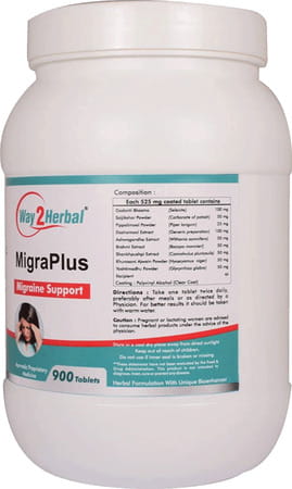 Way2herbal Migraplus - 900 Tablets Pack Of 2