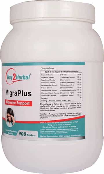 Way2herbal Migraplus - 900 Tablets Pack Of 2