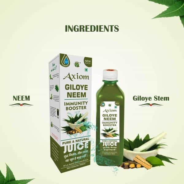 Axiom Giloye Neem Juice For Immunity Booster|Helps In Purifies Blood & Clears Skin -500Ml
