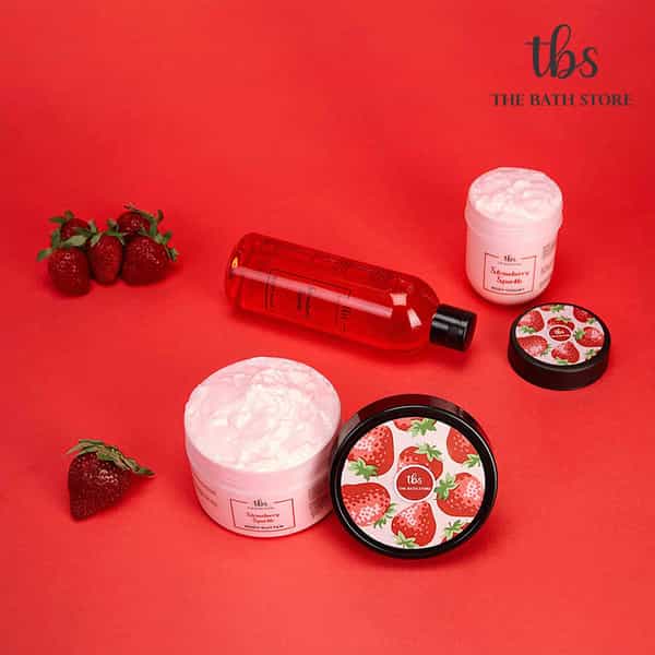 The Bath Store Strawberry Sparkle Combo (Body Butter 200Gm + Body Wash 300Ml + Body Yogurt 200Gm)