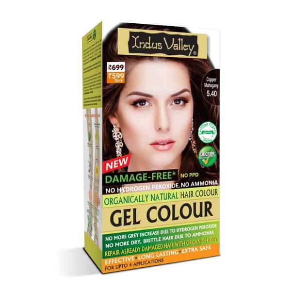 Indus Valley Organically Natural Damage Free Gel Hair Color-Copper Mahogany