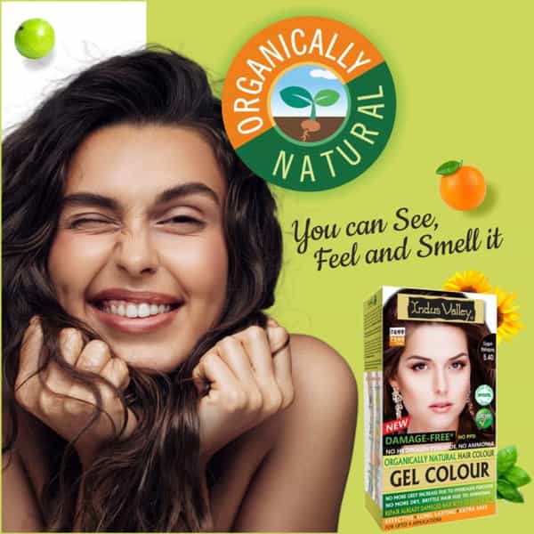 Indus Valley Organically Natural Damage Free Gel Hair Color-Copper Mahogany