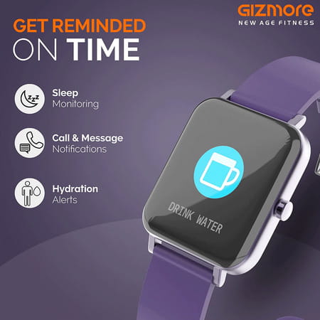 Gizmore Aura Smartwatch-1.4" Touch Display Heart Rate Spo2 Monitoring & Water Resistance(Blue)