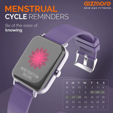 Gizmore Aura Smartwatch-1.4" Touch Display Heart Rate Spo2 Monitoring & Water Resistance(Blue)