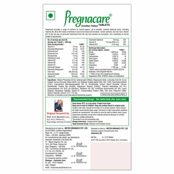 Pregnacare Box Of 30 Tablets