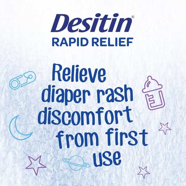 Desitin Diaper Rash Cream Rapid Relief Zinc Oxide 2 Oz 57 Gm