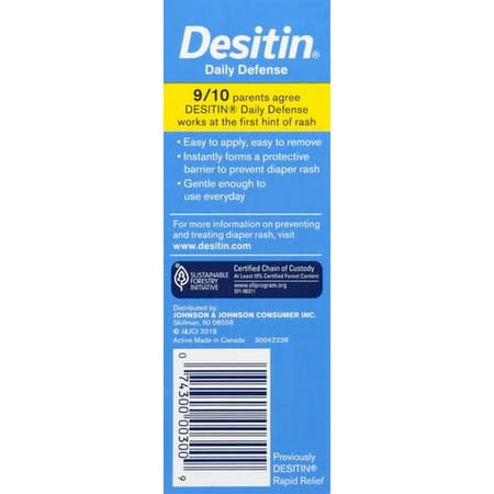 Desitin Diaper Rash Cream Rapid Relief Zinc Oxide 2 Oz 57 Gm