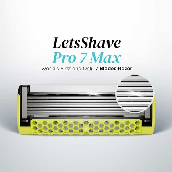 Letsshave Pro 7 Max Razor Cartridges For Men-Pack Of 2