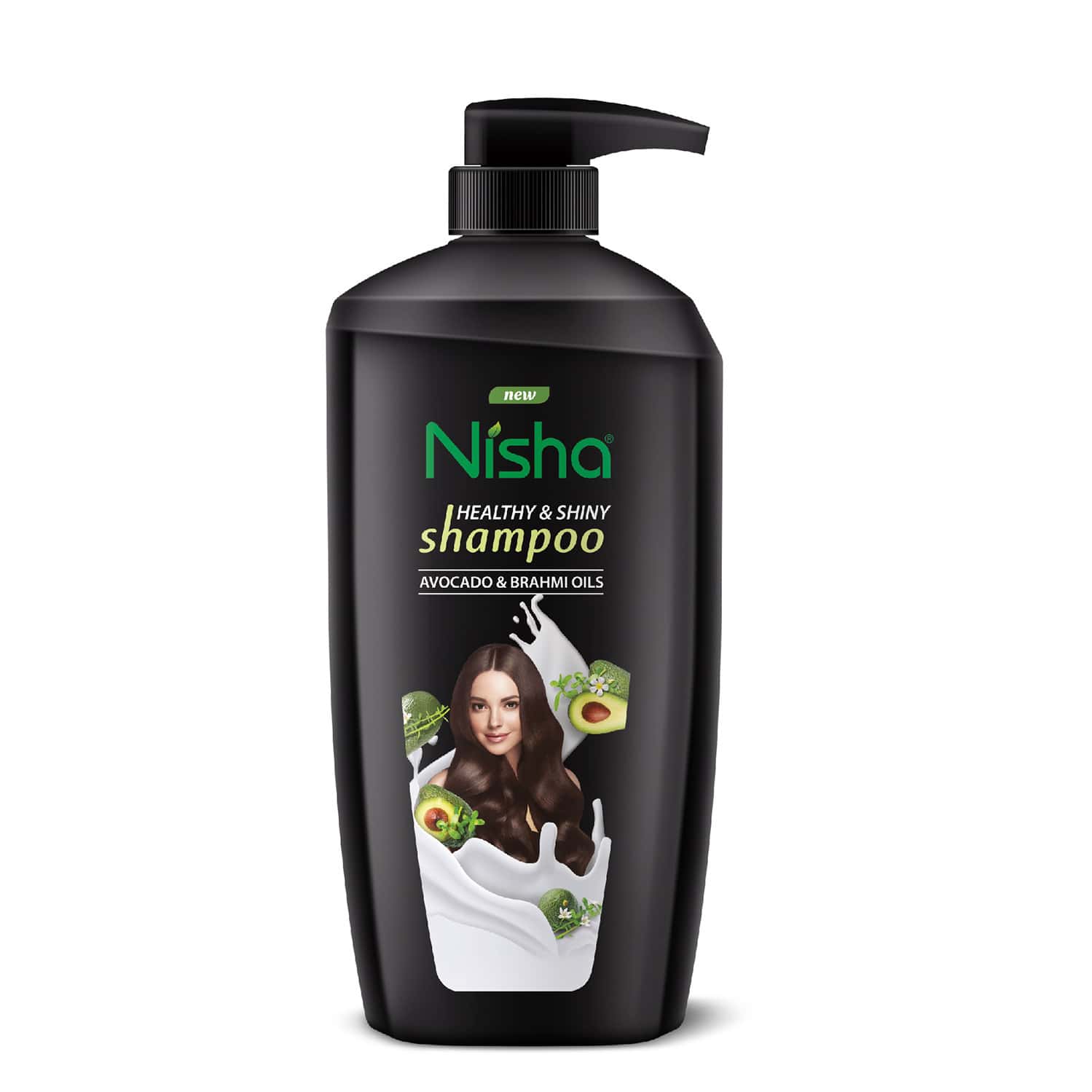 Nisha Healthy & Shiny Shampoo 650ml | Avocado & Brahmi Shampoo For Strong Beautiful Hair