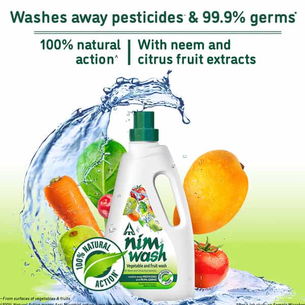Nimwash Vegetable & Fruit Wash 1000 Ml 100% Natural Action