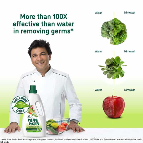 Nimwash Vegetable & Fruit Wash 1000 Ml 100% Natural Action