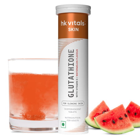 Hk Vitals Glutathione (Watermelon | 15 Effervescent Tablets) | L-Glutathione Tablets