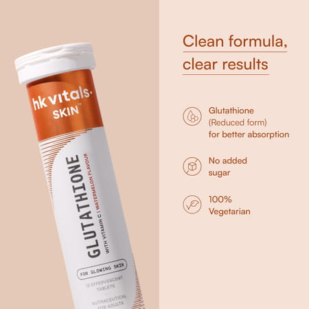 Hk Vitals Glutathione (Watermelon | 15 Effervescent Tablets) | L-Glutathione Tablets