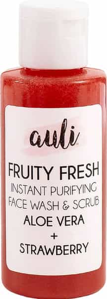 Auli Fruity Fresh Strawberry And Walnet Rich Deep Cleansing Pore Minimising Face Wash - 100Ml