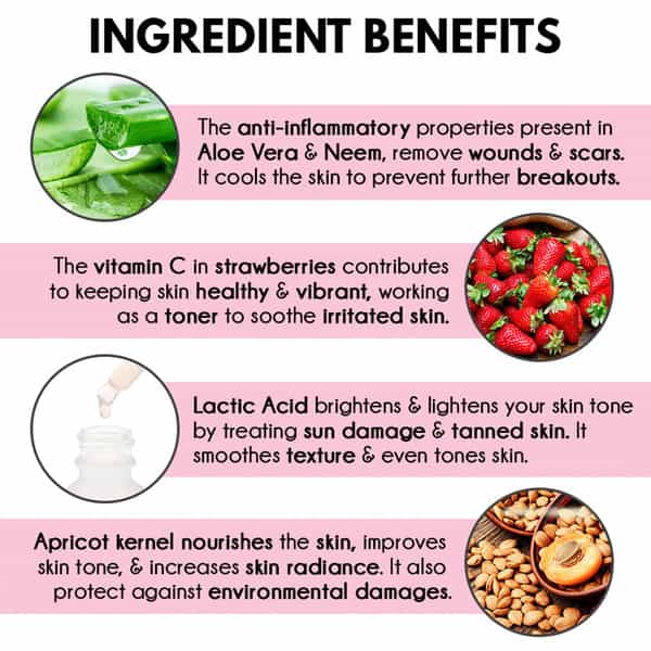 Auli Fruity Fresh Strawberry And Walnet Rich Deep Cleansing Pore Minimising Face Wash - 100Ml