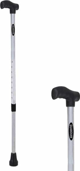 Guardian Walking Stick For Patients | Unisex | Adjustable | Steel | Grey