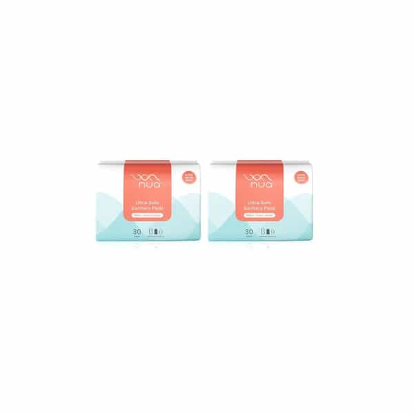 Nua Ultra Safe Sanitary Pads|Super Saver Pack| Heavy Flow Xl30 Pads X Pack Of 2 (Pack Of 60)