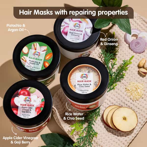 Buds & Berries Nourishing Hair Mask With Rice Water And Chia Seeds (200 Ml)