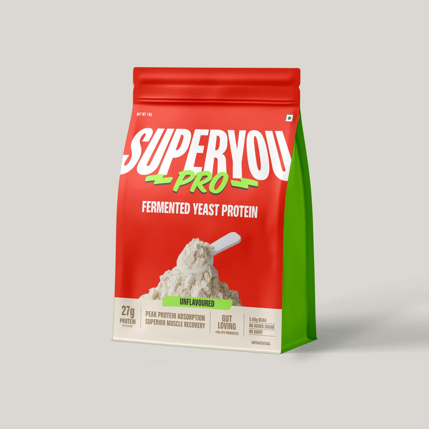 Superyou Pro Fermented Yeast Protein Isolate 1kg | 26g Protein| Unflavoured| Pdcaas Of 1