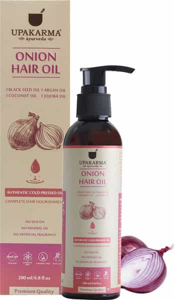 Upakarma Onion Hair Oil With Black Seed Argan Coconut Jojoba Neem Oil - 200 Ml