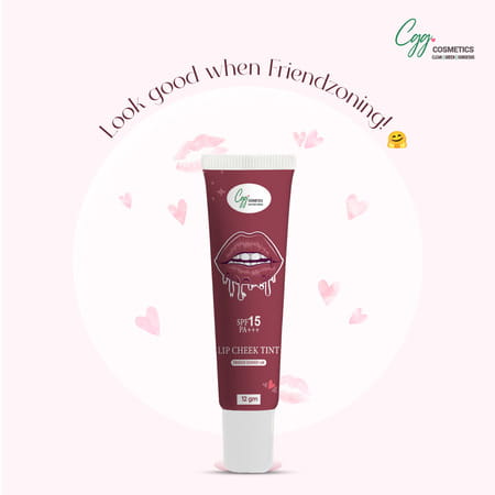 Cgg Cosmetics Lip & Cheek Tint 128 | Spf 15 | Nude Dream | 7g |Matte Finish|Vitamin E & Rosehip Oil