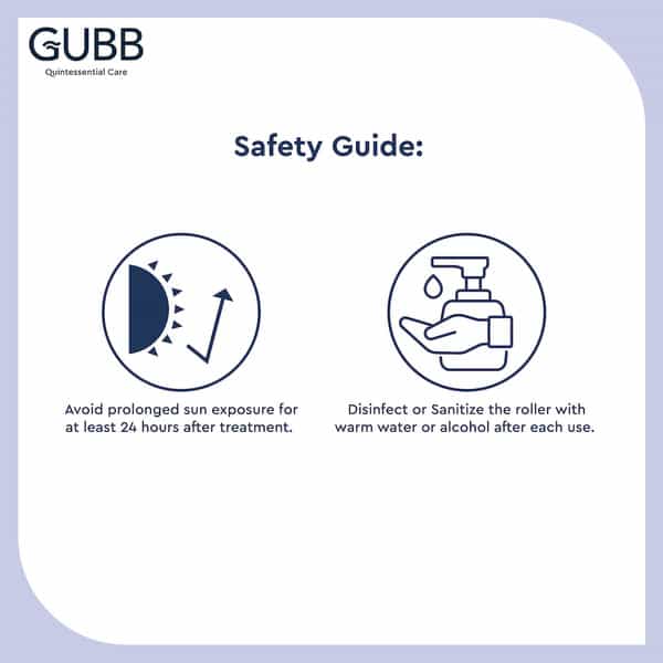 Gubb Usa Derma Roller 0.5Mm For Face Acne Scars Skin Ageing Titanium Micro Needles Red Color
