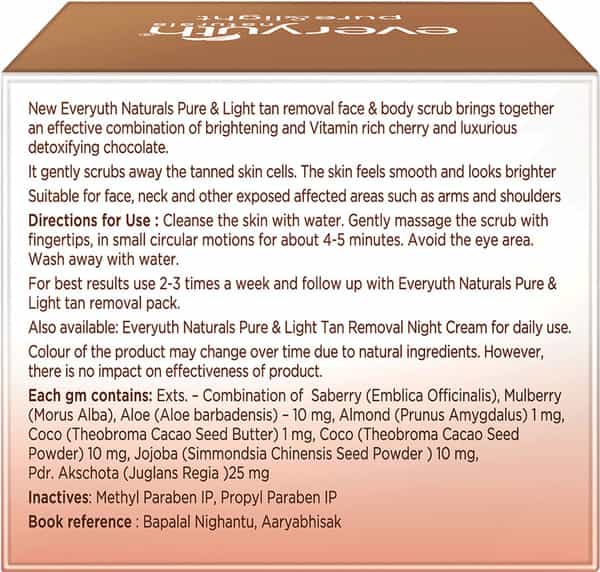 Everyuth Naturals Pure & Light Tan Removal Choco Cherry Face Scrub 50 G