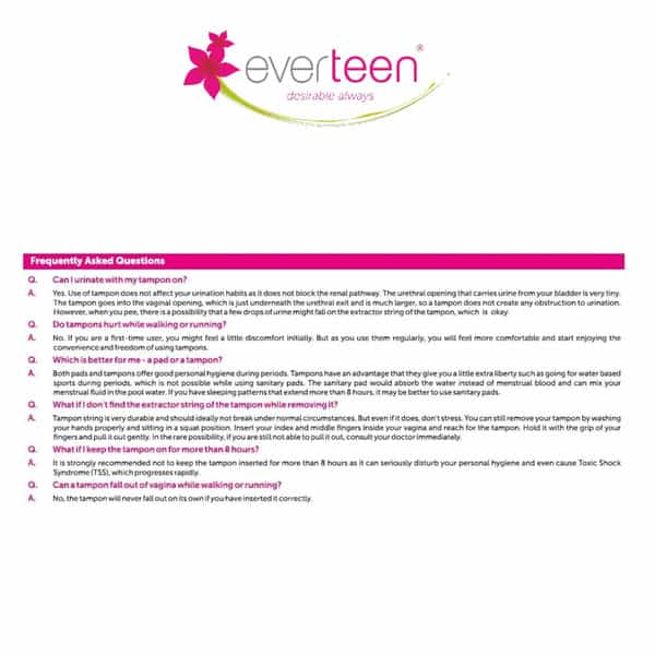 Everteen Super Applicator Tampons For Periods In Women - 1 Pack (8 Tampons)