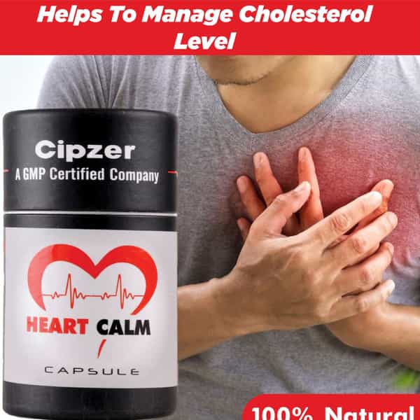 Cipzer Heart Calm Capsule|Ensures Relief From Heart Stress(Pack Of 1)-60 Capsules