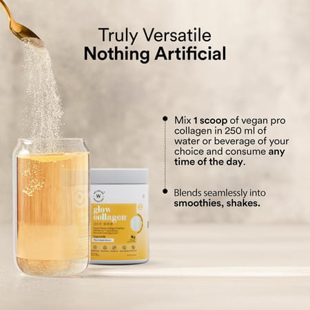 Wellbeing Nutrition Glow Collagen With Glutathione |For Women & Men | 250g - Pina Colada Flavor