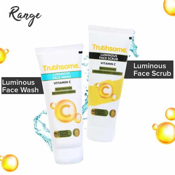 Truthsome Luminous Face Scrub With Coconut Water & Vitamin C - For All Skin Types | 100 Ml