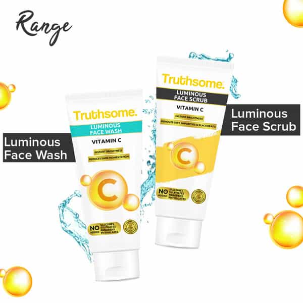 Truthsome Luminous Face Scrub With Coconut Water & Vitamin C - For All Skin Types | 100 Ml