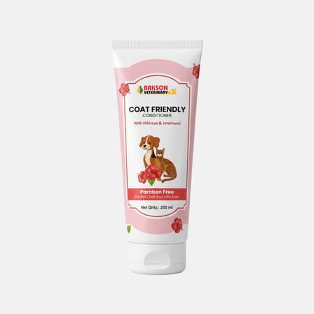 Bakson Veterinary Coat Friendly Conditioner With Hibiscus & Jatamansi For Pets 200 Ml